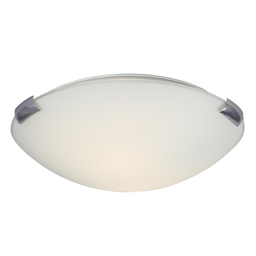 Galaxy Excel Lighting 12-Inch Flushmount with White Glass - Chrome Finish 680412CH/WH