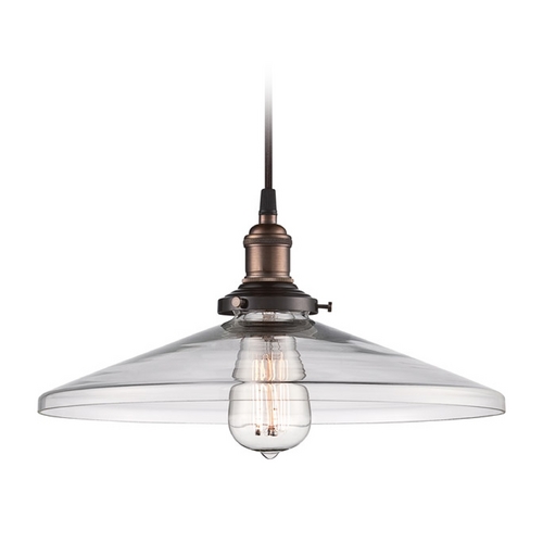 Nuvo Lighting Pendant with Clear Glass in Rustic Bronze by Nuvo Lighting 60/5508