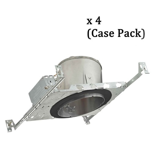 Recesso Lighting by Dolan Designs 6-Inch New Construction E26 Recessed Can Light IC & Airtight Slope Ceiling Case Pack of 4 IC664-CASE