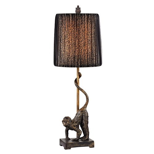 Elk Lighting Accent Lamp with Black Shades in Bissau Bronze Finish D2477
