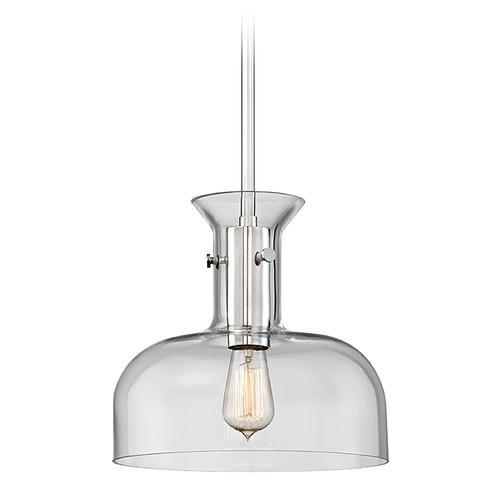 Hudson Valley Lighting Coffey Polished Nickel Pendant with Coolie Shade by Hudson Valley Lighting 7912-PN
