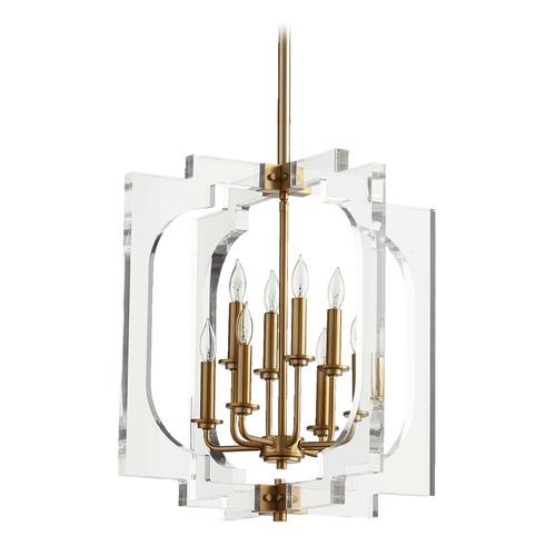 Quorum Lighting Broadway Aged Brass Pendant by Quorum Lighting 605-8-80
