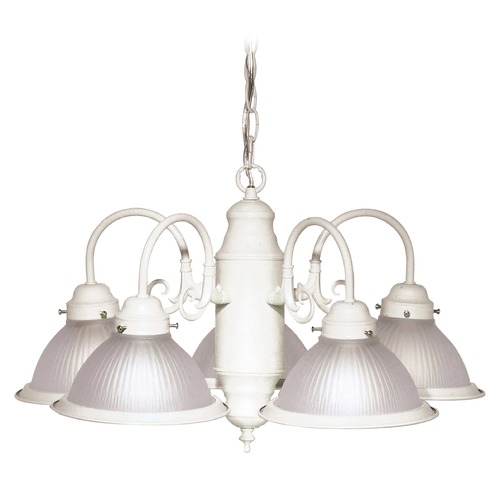 Nuvo Lighting Textured White Chandelier by Nuvo Lighting SF76/693