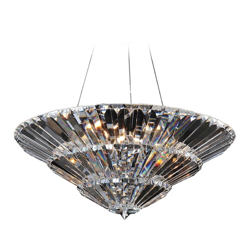 Allegri Lighting Art Deco Pendant Light Chrome Auletta by Allegri Crystal 11427-010-FR001