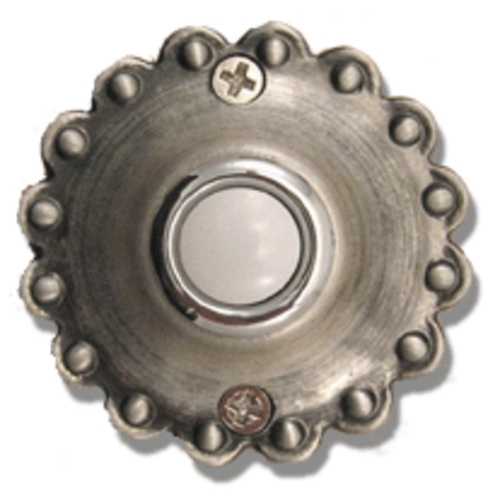 Pewter Rustico Lighted Doorbell Button Db640P W
