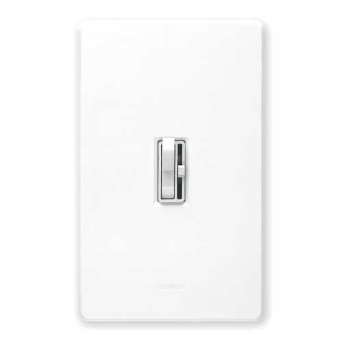 Lutron Dimmer Controls Ariadni Eco-Dim Preset Toggle Dimmer in White 600W AY-603PG-WH-H