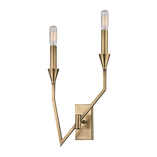 Hudson Valley Lighting Archie Wall Sconce Right in Aged Brass by Hudson Valley Lighting 8502R-AGB