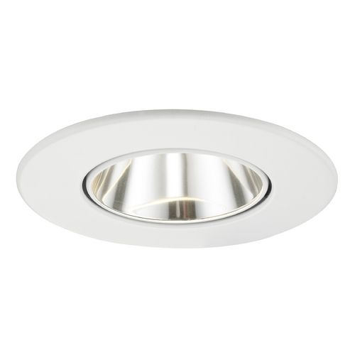 Recesso Lighting by Dolan Designs Clear Adjustable Reflector Trim for 3.5-Inch Recessed Cans T350C-WH