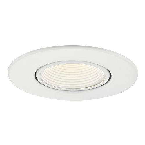 Recesso Lighting by Dolan Designs GU10 Adjustable Recessed Trim with White Baffle for 3.5-Inch Recessed Cans T353W-WH