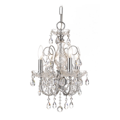 Crystorama Lighting Imperial Crystal Mini-Chandelier in Polished Chrome by Crystorama Lighting 3224-CH-CL-MWP