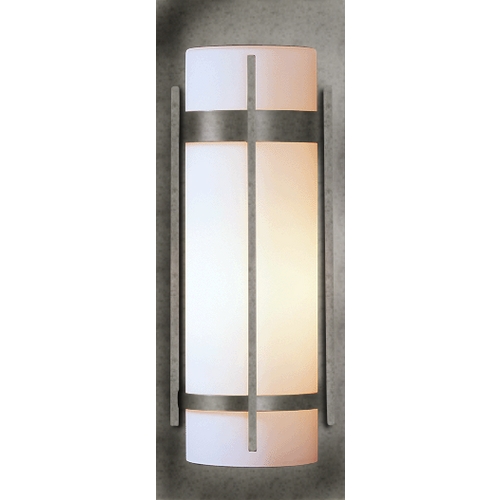 Hubbardton Forge Lighting Outdoor Wall Light with Opal Glass - 20-4/5 Inches Tall 305894-SKT-20-GG0037