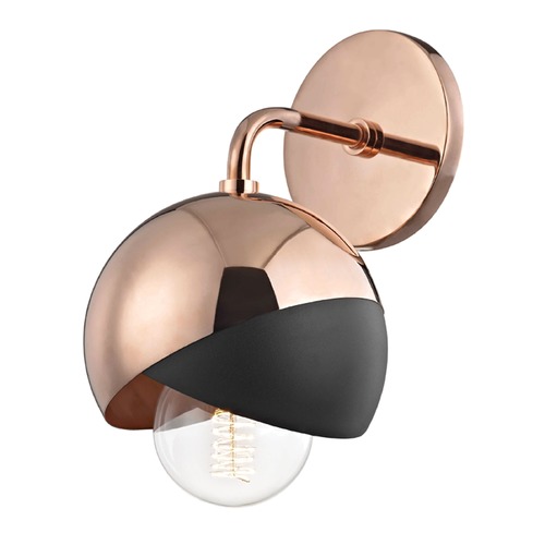 Mitzi by Hudson Valley Emma Sconce in Copper by Mitzi by Hudson Valley H168101-POC/BK