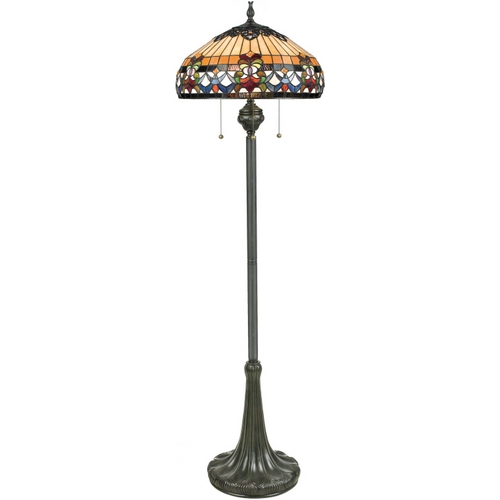 Quoizel Lighting Belle Fleur Floor Lamp in Vintage Bronze by Quoizel Lighting TFBF9362VB