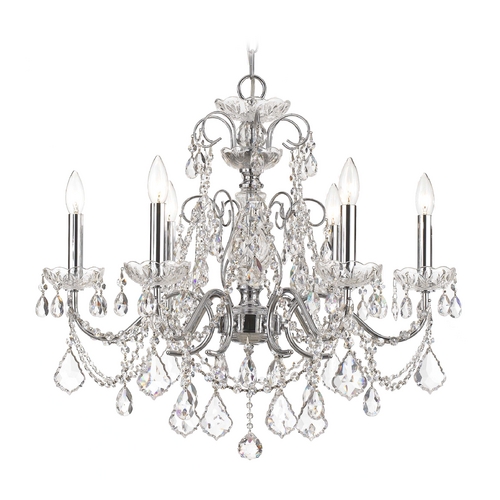Crystorama Lighting Imperial Crystal Chandelier in Polished Chrome by Crystorama Lighting 3226-CH-CL-S