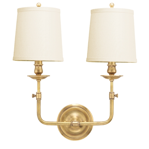 Hudson Valley Lighting Logan 2-Light Sconce in Aged Brass by Hudson Valley Lighting 172-AGB