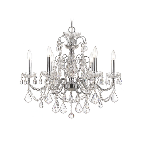 Crystorama Lighting Imperial Crystal Chandelier in Polished Chrome by Crystorama Lighting 3226-CH-CL-SAQ