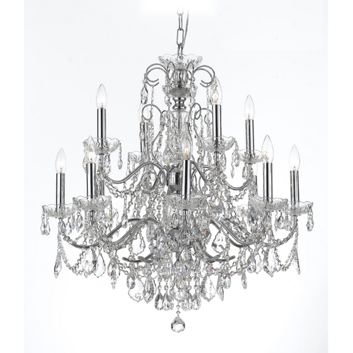 Crystorama Lighting Imperial Crystal Chandelier in Polished Chrome by Crystorama Lighting 3228-CH-CL-S