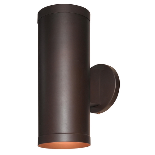 Access Lighting Outdoor Wall Light with Cylinder Shade in Bronze by Access Lighting 20364-BRZ/CLR