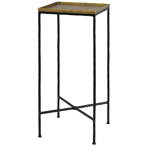 Currey and Company Lighting Boyles Accent Table in Black/Antique Brass by Currey & Company 4000-0012