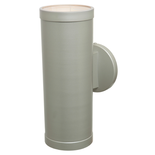 Access Lighting Outdoor Wall Light with Cylinder Shade in Satin Nickel by Access Lighting 20364-SAT/CLR