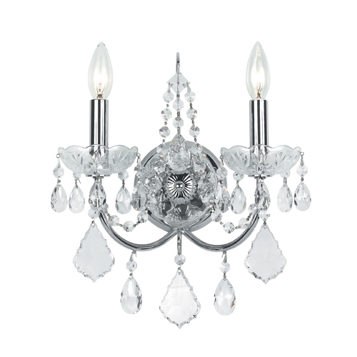 Crystorama Lighting Imperial Crystal Sconce Wall Light in Polished Chrome by Crystorama Lighting 3222-CH-CL-MWP