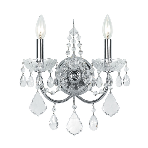 Crystorama Lighting Imperial Crystal Sconce Wall Light in Polished Chrome by Crystorama Lighting 3222-CH-CL-S