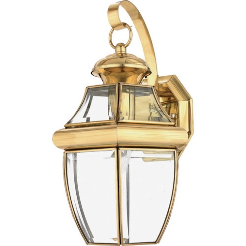 Quoizel Lighting Newbury Outdoor Wall Light in Polished Brass by Quoizel Lighting NY8316B