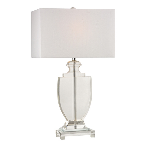 Elk Lighting LED Table Lamp with White Shades in Clear Finish D2483-LED