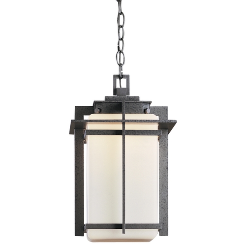 Hubbardton Forge Lighting Outdoor Pendant Light in Iron Finish - 16-1/2 Inches Tall 366007-SKT-20-GG0112
