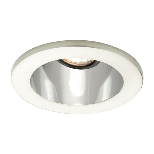 WAC Lighting 4-Inch Round Reflector Specular Clear & Brushed Nickel Recessed Trim by WAC Lighting HR-D412-SC&BN