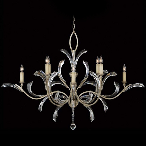 Fine Art Lamps Fine Art Lamps Beveled Arcs Silver Leaf Crystal Chandelier 701240ST