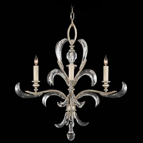 Fine Art Lamps Fine Art Lamps Beveled Arcs Silver Leaf Crystal Chandelier 701540ST