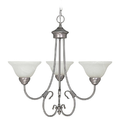 HomePlace by Capital Lighting Hometown 24-Inch Matte Nickel Chandelier by HomePlace by Capital Lighting 3223MN-220