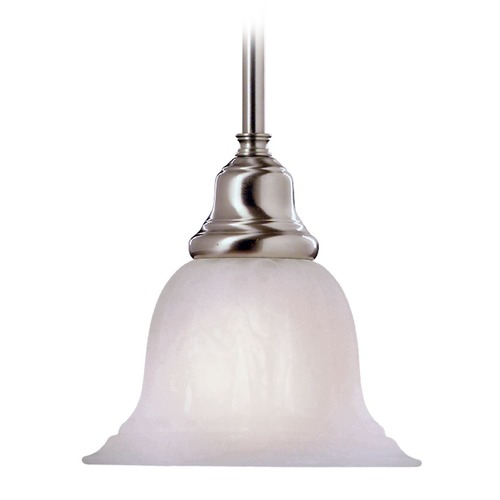 Design Classics Lighting LED Mini-Pendant with Alabaster Glass 649-09 10W LED