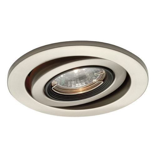 WAC Lighting 4-Inch Round Eyeball & Gimbal Ring Brushed Nickel Recessed Trim by WAC Lighting HR-D417-BN