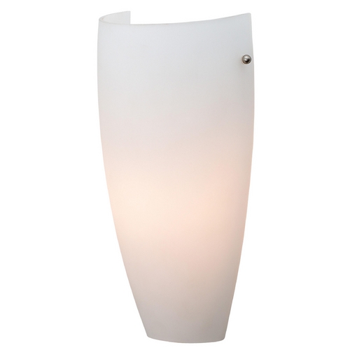 Access Lighting Modern Sconce Wall Light with White Glass by Access Lighting 20415-OPL