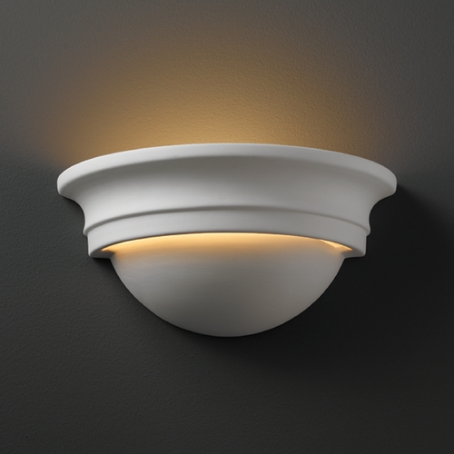Justice Design Group Sconce Wall Light in Bisque Finish CER-1015-BIS