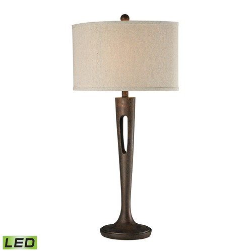 Elk Lighting Dimond Lighting Burnished Bronze LED Table Lamp with Drum Shade D2426-LED