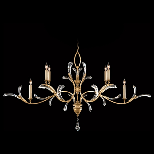 Fine Art Lamps Fine Art Lamps Beveled Arcs Gold Leaf Crystal Chandelier 761840ST
