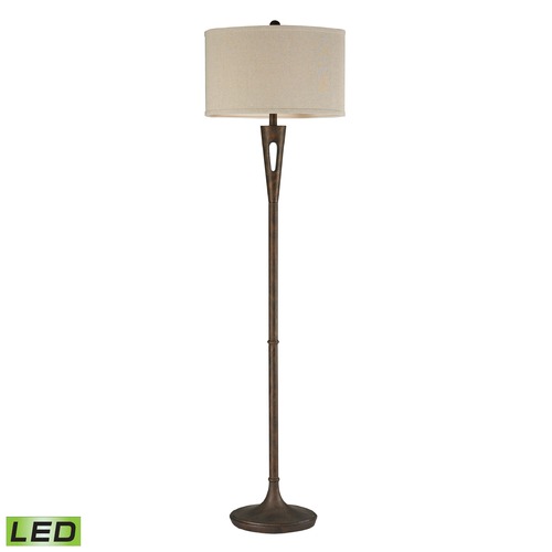 Elk Lighting Dimond Lighting Burnished Bronze LED Floor Lamp with Oval Shade D2427-LED