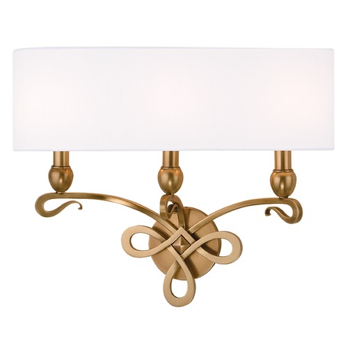 Hudson Valley Lighting Pawling 3-Light Sconce in Aged Brass by Hudson Valley Lighting 7213-AGB