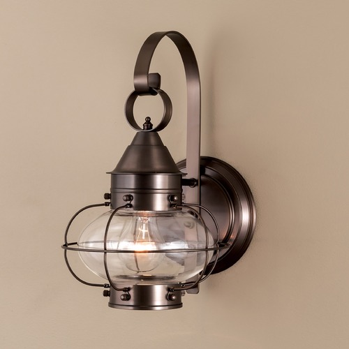 Norwell Lighting Norwell Lighting Cottage Onion Bronze Outdoor Wall Light 1323-BR-CL