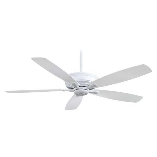 Minka Aire Kafe 60-Inch Ceiling Fan in White by Minka Aire F696-WH