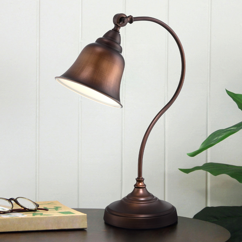 Lite Source Lighting Gianna Antique Copper Desk Lamp by Lite Source Lighting LS-22580