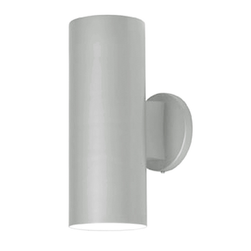 Access Lighting Outdoor Cylinder Wall Light in Satin Nickel by Access Lighting 20444-SAT