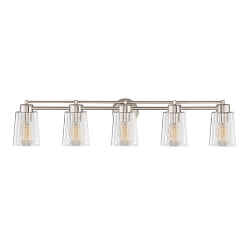 Design Classics Lighting Satin Nickel Bathroom Light 706-09 GL1027-CLR