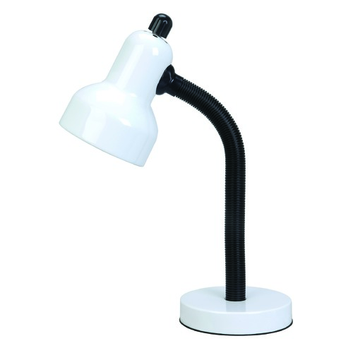 Lite Source Gooseneck Desk Lamp in Black and White