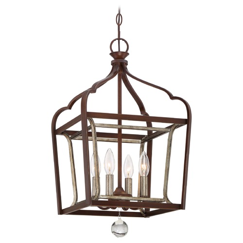 Minka Lavery Astrapia Dark Rubbed Sienna with Aged Silver Pendant by Minka Lavery 4343-593