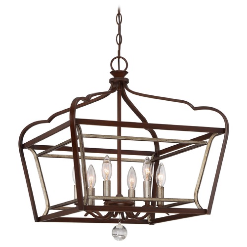 Minka Lavery Astrapia Dark Rubbed Sienna with Aged Silver Pendant by Minka Lavery 4348-593