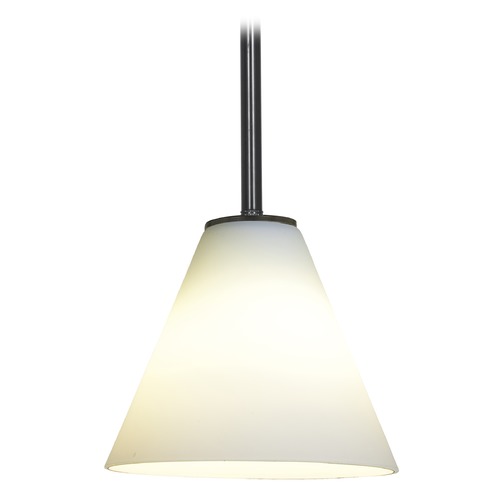 Access Lighting Modern Mini Pendant with White Glass by Access Lighting 28004-1R-ORB/WHT
